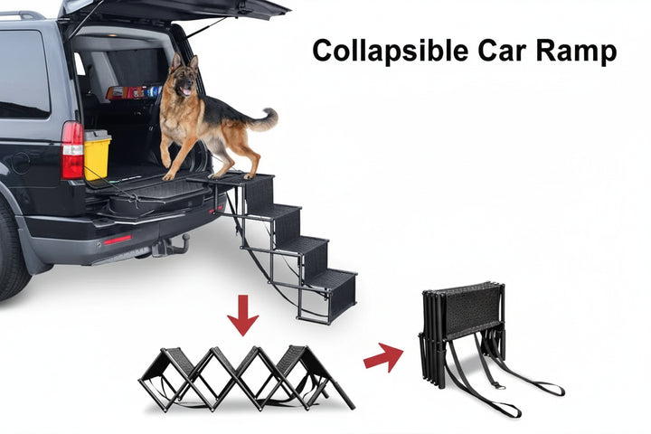 Foldable Steel Dog Ladder Steps for Easy Outdoor Access | TotalDoggo